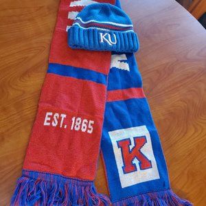 University of Kansas Scarf and Hat